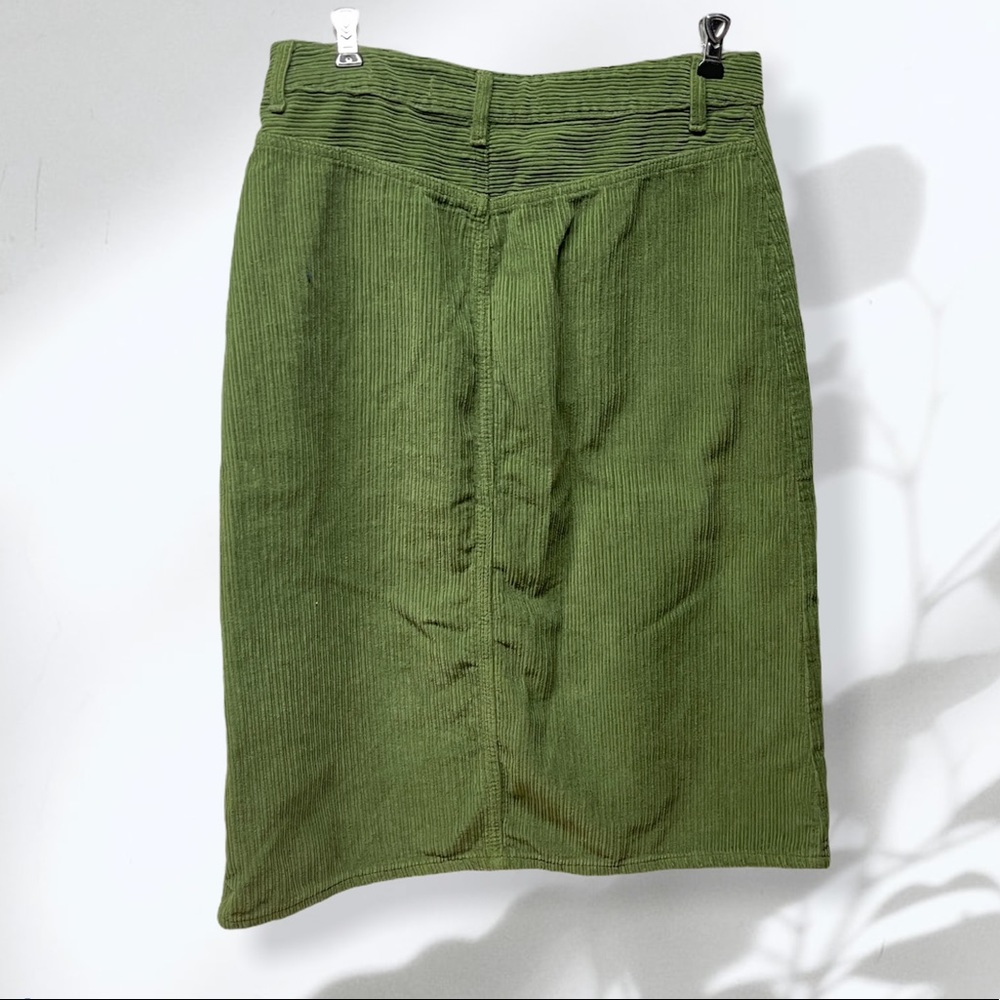 Sold Anthropologie Pilcro green Corduroy Skirt - Picture 4 of 8